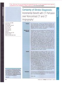CT Perfusion Journal Review